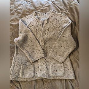 3/4 Sleeve Cardigan, petite small, beige with flecks of color, great condition